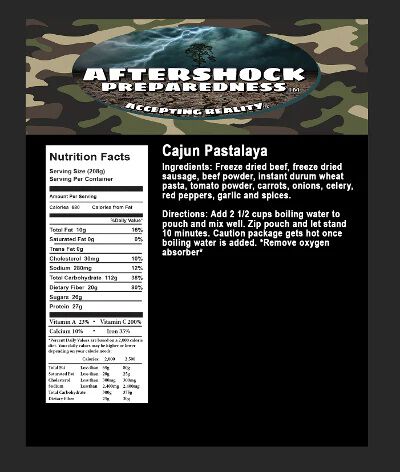 8025_Cajun_Pastalaya_|_1_Pouch_|_Aftershock_Preparedness_image2
