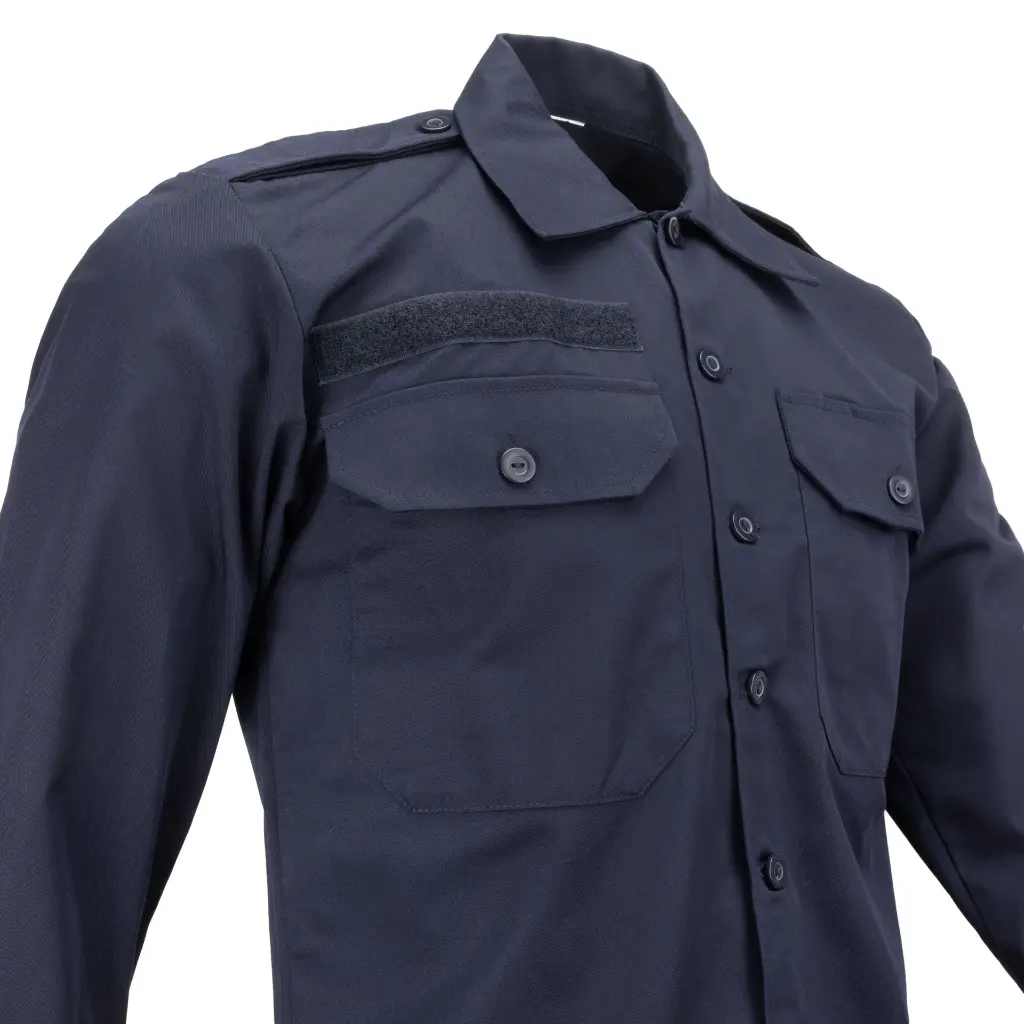 #4619 Dutch Army Navy Blue Long Sleeve Work Shirt New_02.webp