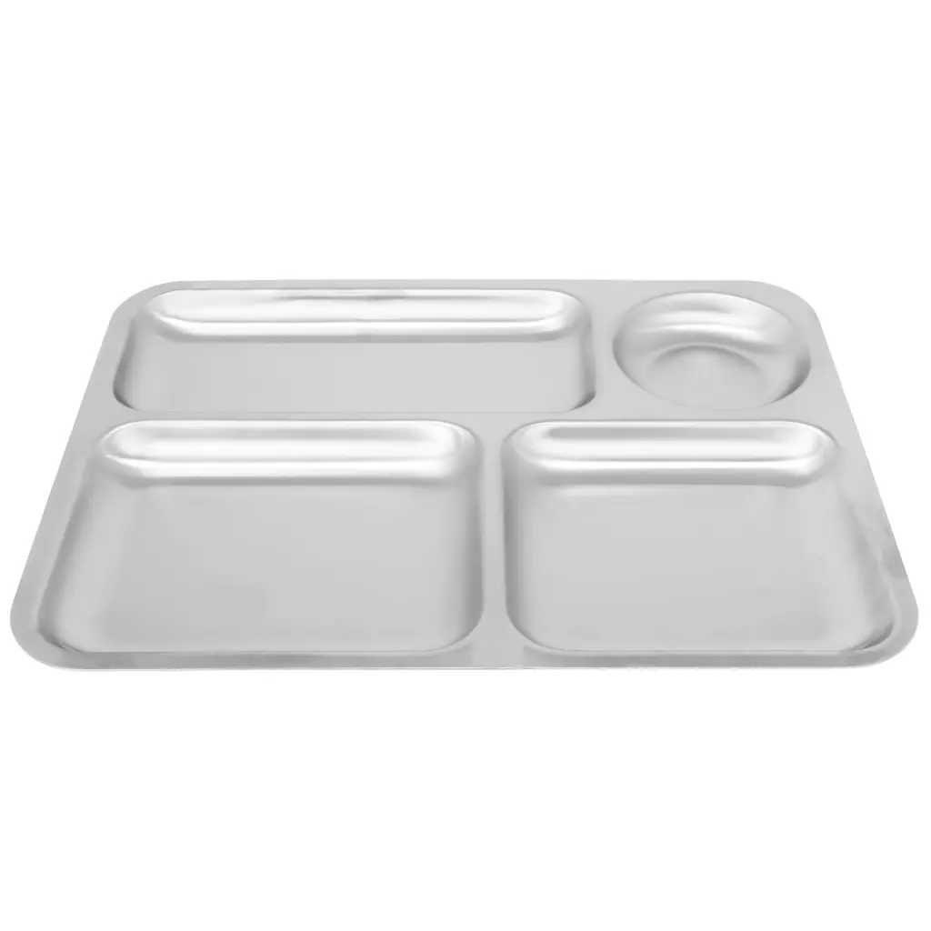 Italian Air Force Stainless Steel 4-Compartment Cafeteria Mess Tray_02.webp