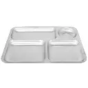Italian Air Force Stainless Steel 4-Compartment Cafeteria Mess Tray_02.webp