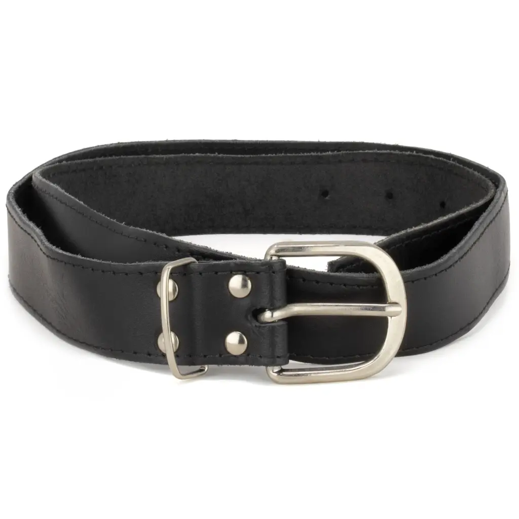 #4636L Dutch Black Leather Belt Gold_Silver Buckles_05 (5).webp