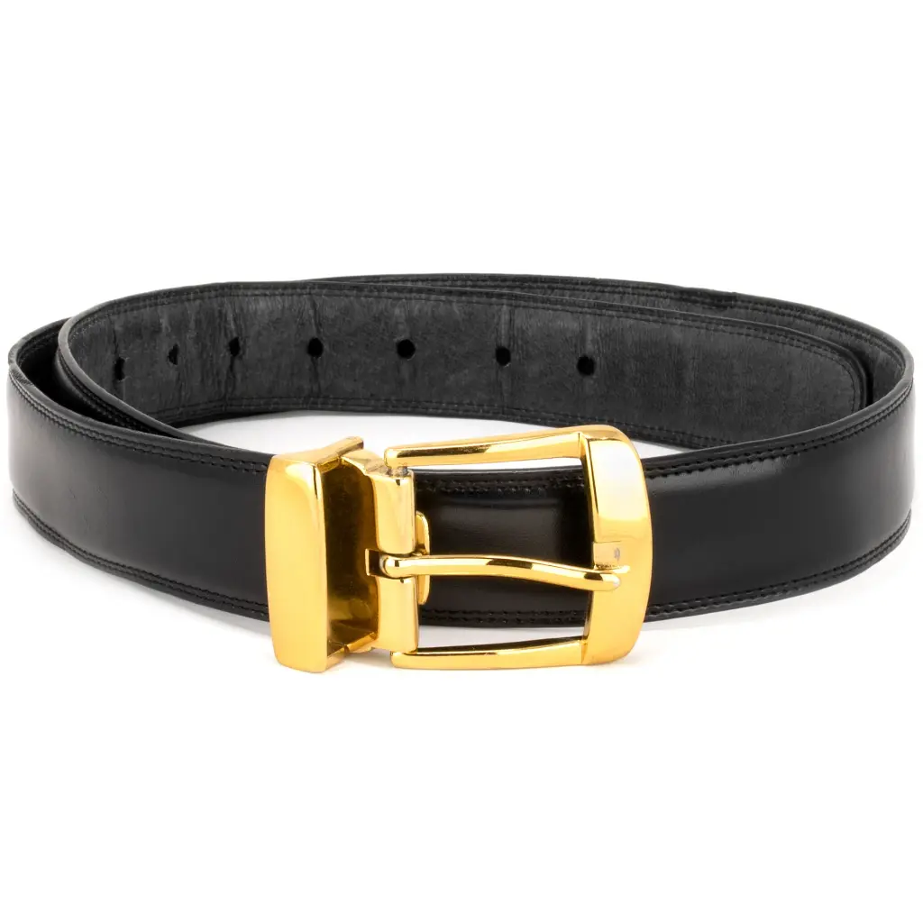 #4636L Dutch Black Leather Belt Gold_Silver Buckles_05 (3).webp