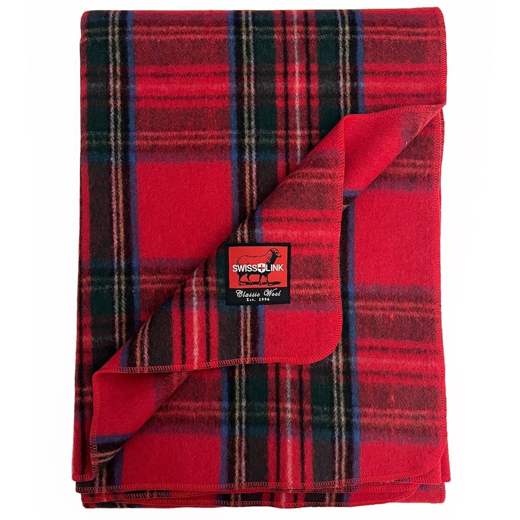 Classic Wool Plaid Blanket | Royal Stewart