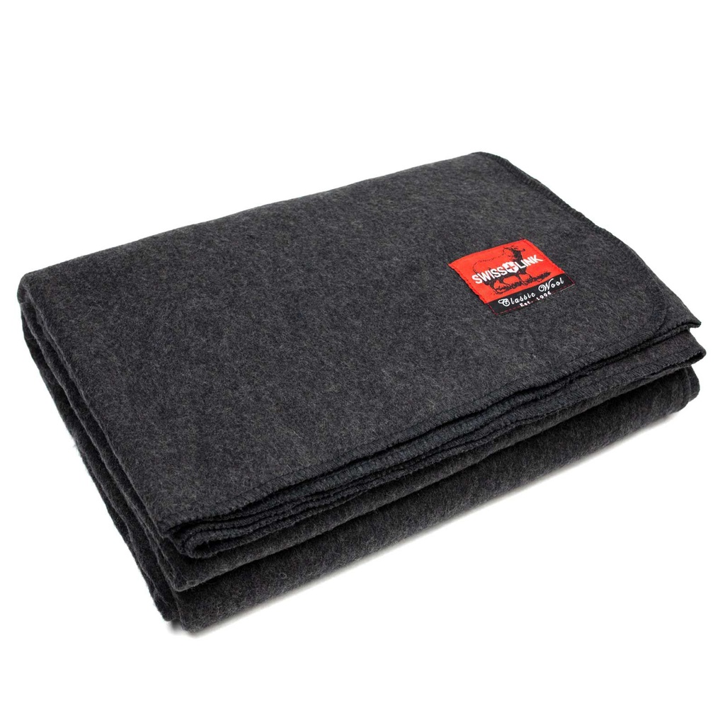 Charcoal Grey Classic Wool Blanket