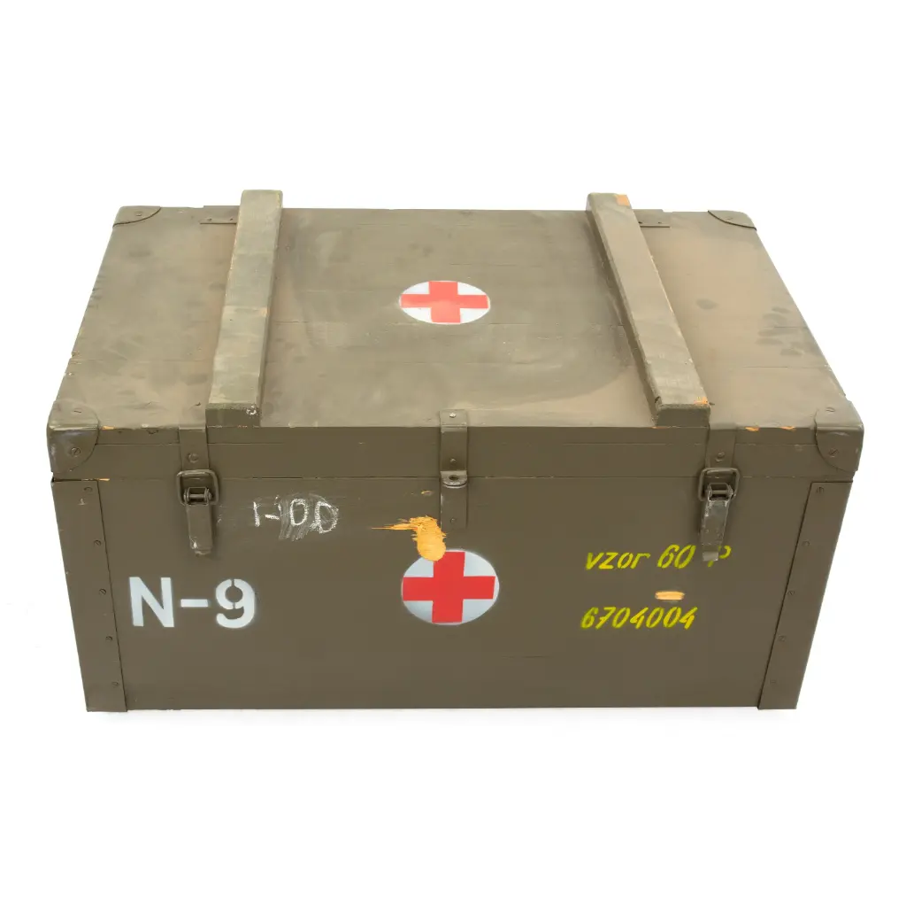 Czech Army Wooden Medical Box | 31" x 20" x 17" | Issued