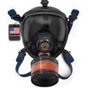 Full Face Survival Respirator Gas Mask w/ Organic Vapor & Particulate Filtration