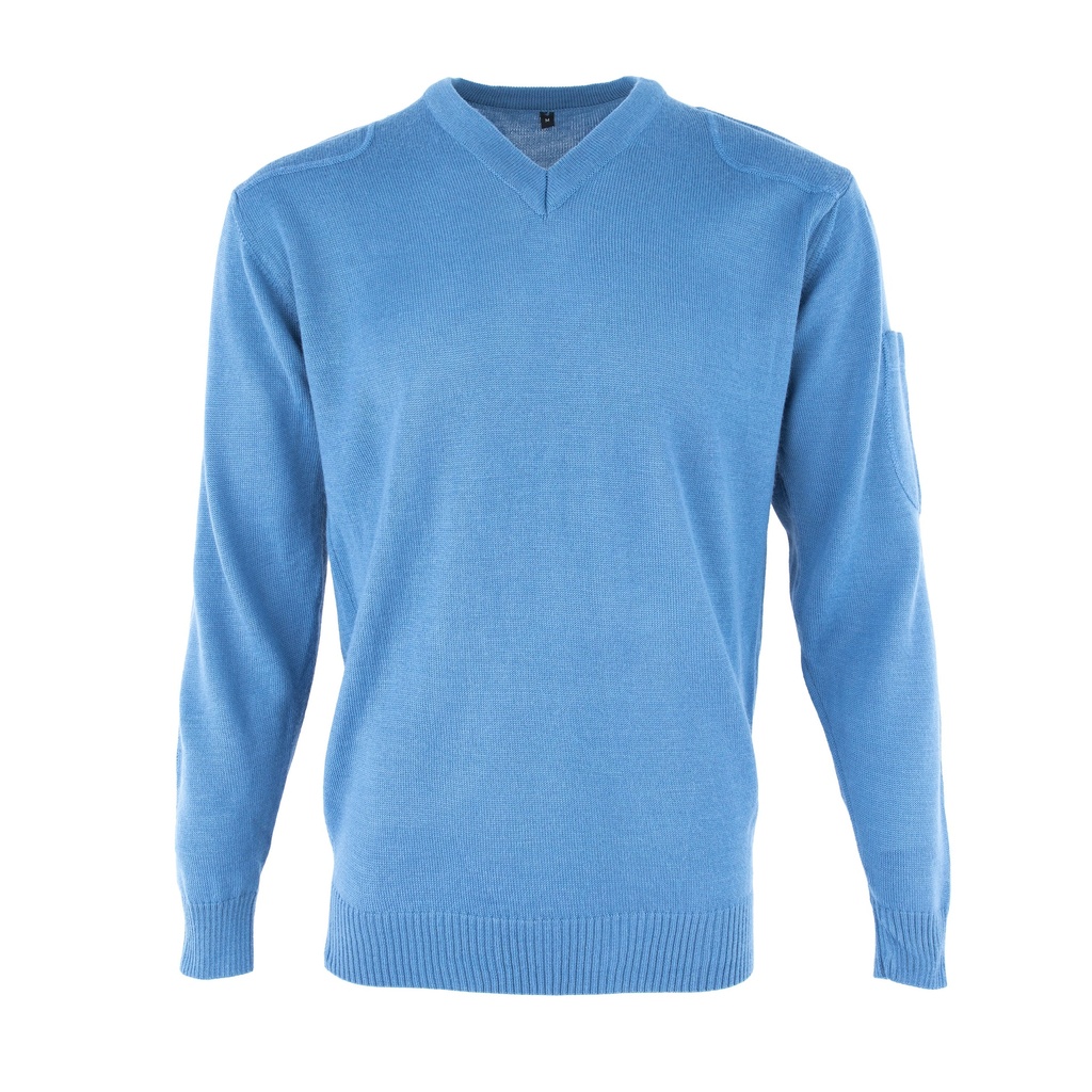 Dutch Assorted Blue V-Neck Sweater