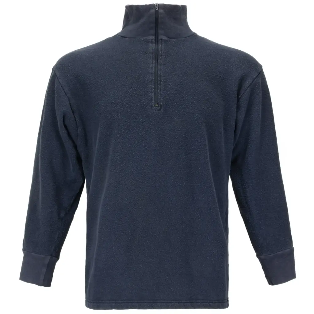 Dutch Army Navy Blue 1/4 Zip Thermal Long Sleeve Shirt | Issued