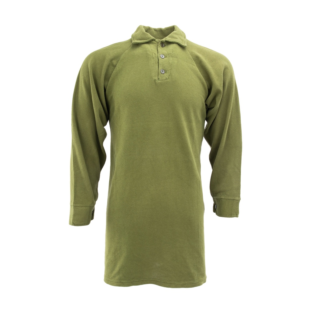 Danish Royal Army OD Long Sleeve Polo Shirt | Issued