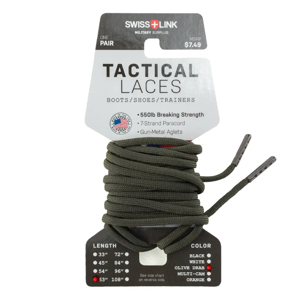 Tactical Boot Laces | 550 Paracord