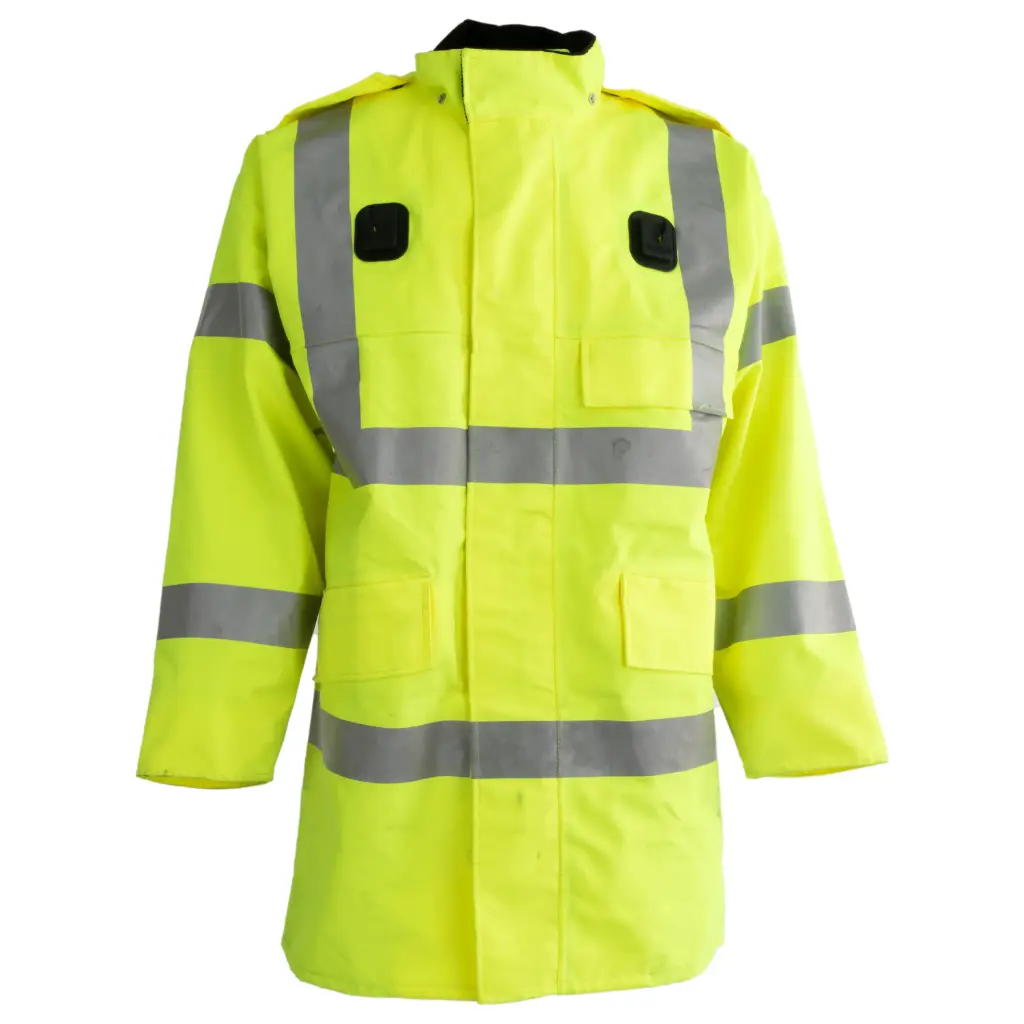 British Hi-Vis Police Rain Jacket | No Hood | Issued