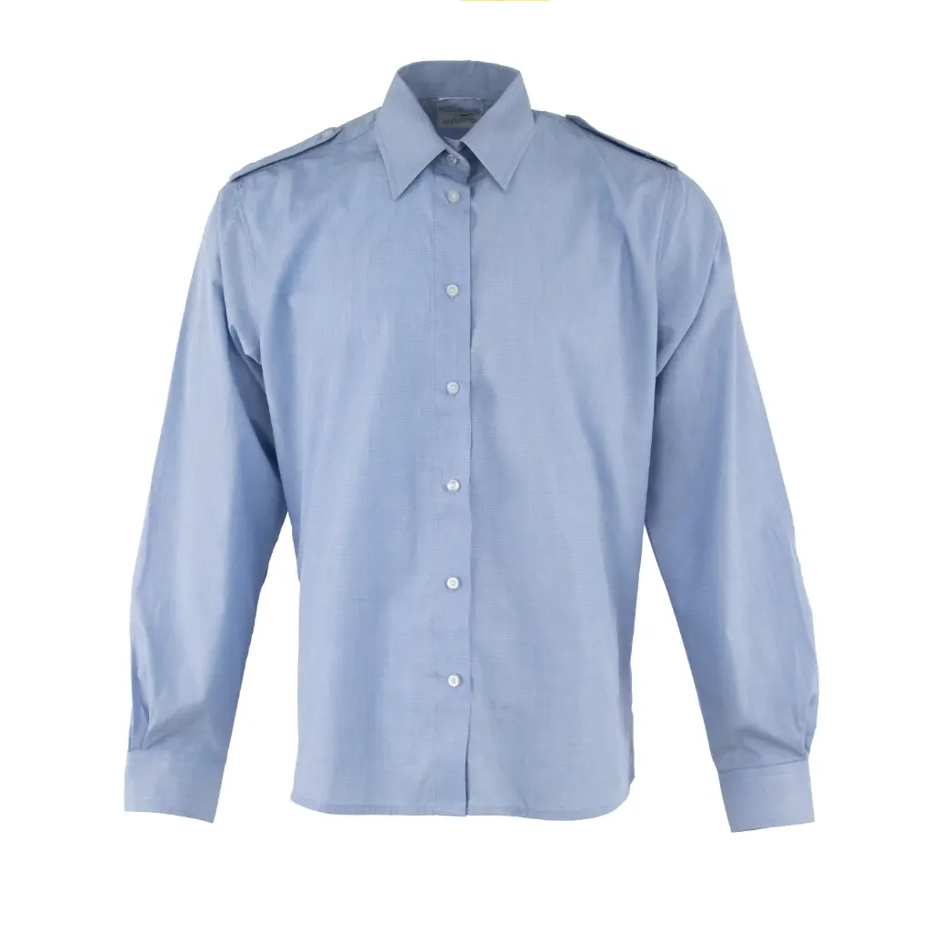 Dutch Army Light Blue Long Sleeve BDU Shirts w/ No Pockets | Issued 
