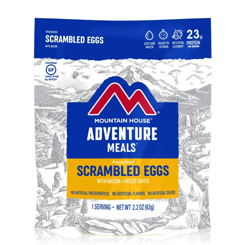 Scrambled Eggs with Bacon | Mountain House Freeze Dried Food Pouch