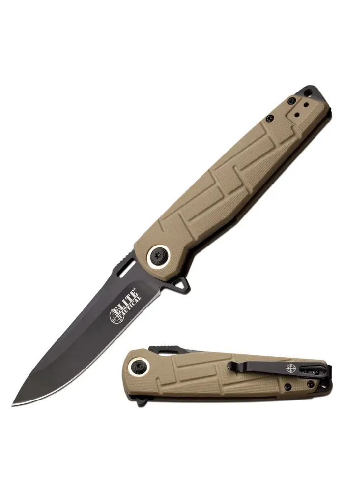 Elite Tactical Assisted Knife Tan