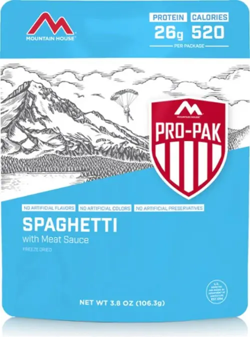 Spaghetti with Meat Sauce Pro-Pak | Mountain House Freeze Dried Food