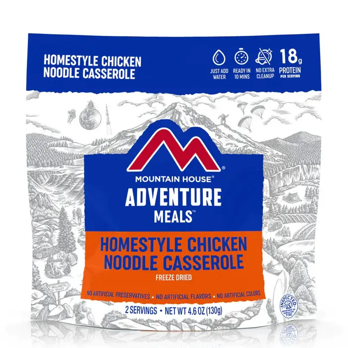 Homestyle Chicken Noodle Casserole | Mountain House Freeze Dried Food Pouch