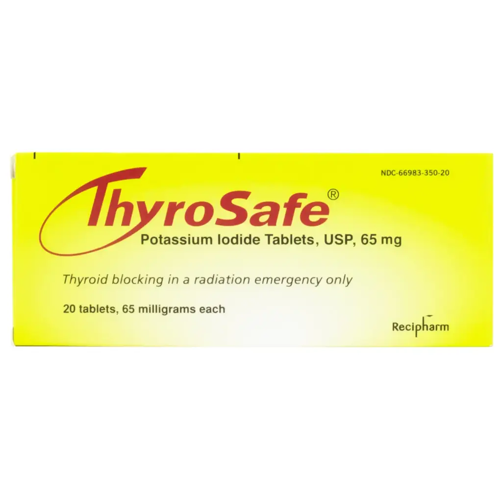 Potassium Iodide Tablets 65mg | Box of 10 Adult Doses ThyroSafe