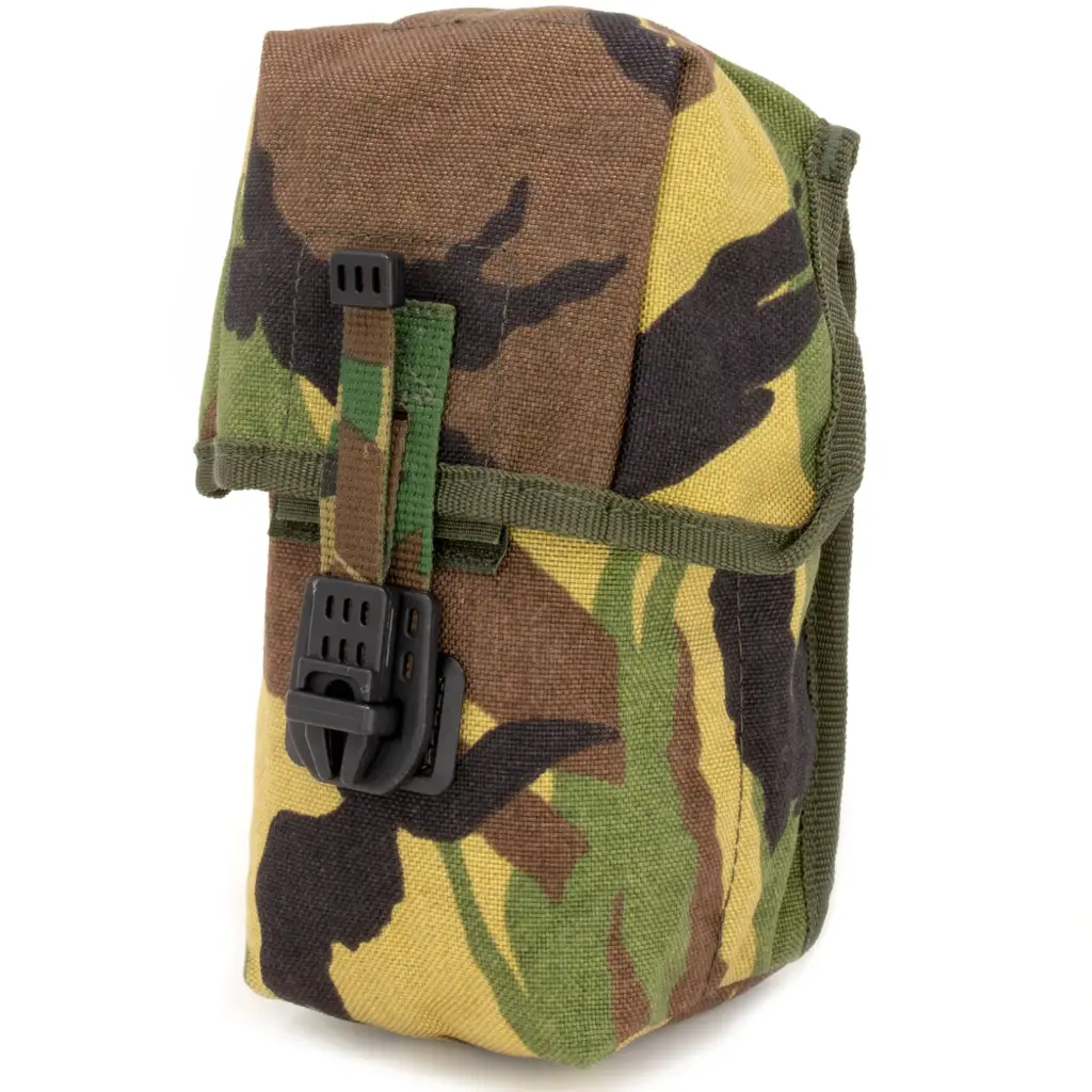 Dutch Woodland MOLLE Pouch | Style B | 3" x 3" x 5 1/4" | Issued