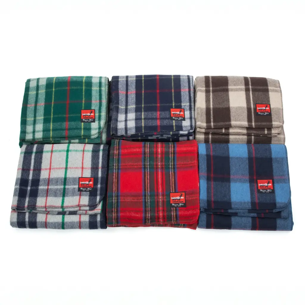 Plaid Bundle | Six Swiss Link Classic Wool Blankets