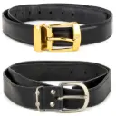 Dutch Army Black Leather Belt | Issued