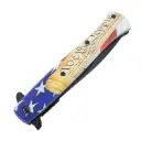 Large USA Flag Spring Assisted Knife  - Declaration Edition | 4.75"