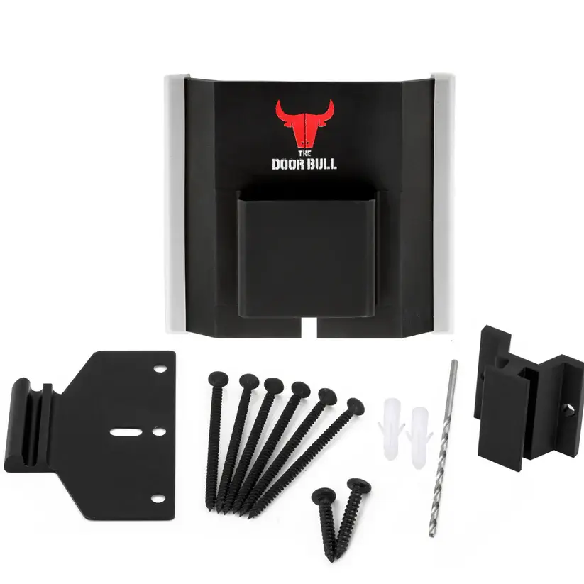 The Door Bull – Heavy Duty Door Reinforcement Lock | Matte Black Security Barricade
