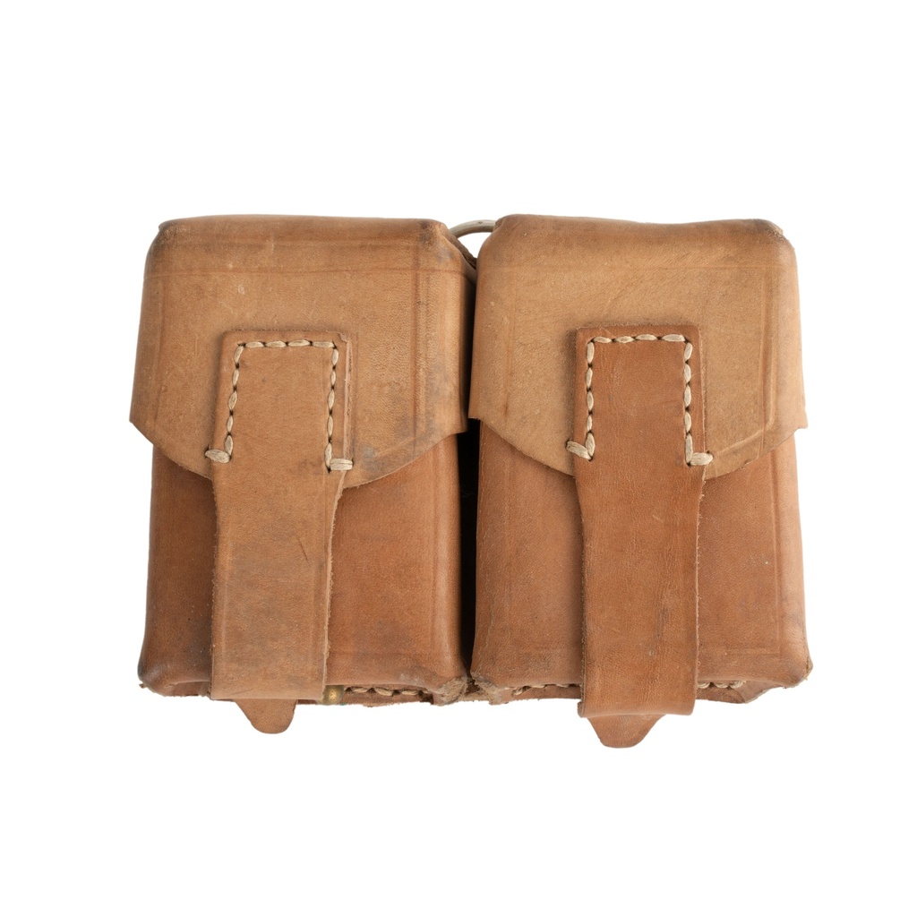 Serbian Dual Leather Ammo Pouch | Issued