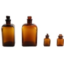 Czech Glass Square Bottle Set 4pc | Unissued