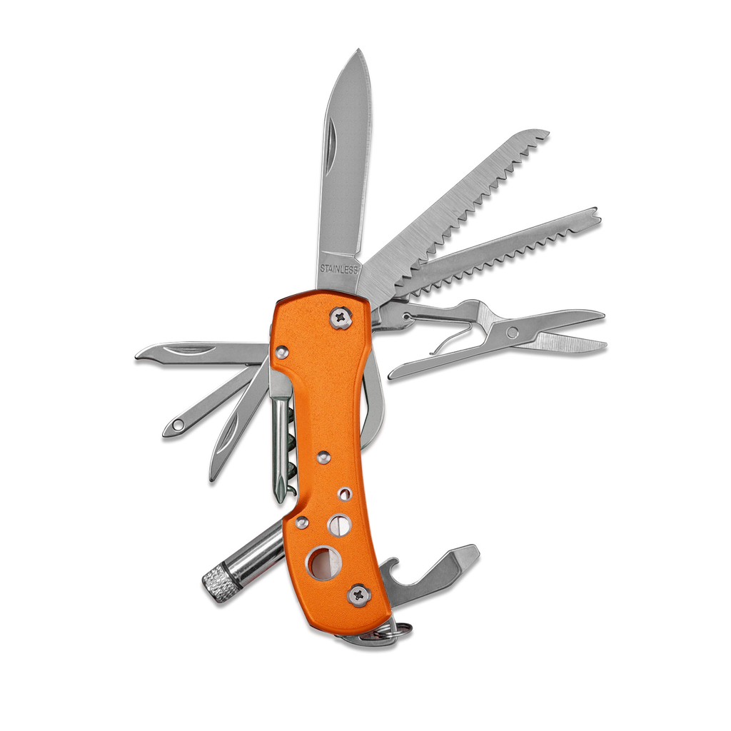 11-in-1 Orange Pocket Knife | Munkees