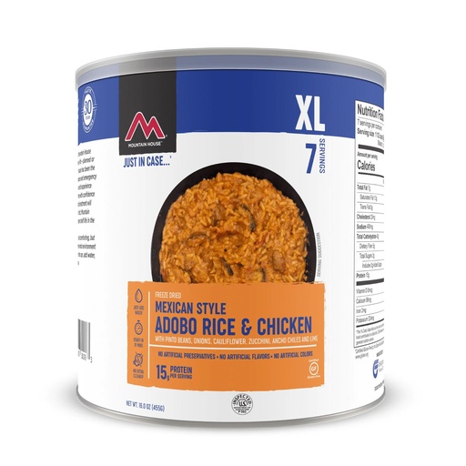 [0030176] Mexican Adobo Rice With Chicken | Mountain House Freeze Dried Food Can