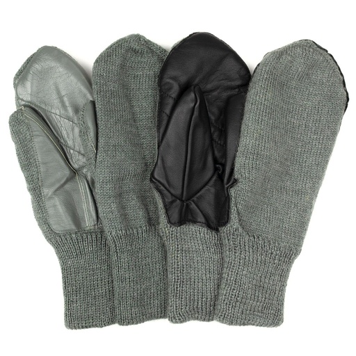 [2115] Swiss Wool Mittens w/ Leather Palms | Mixed Colors | Issued