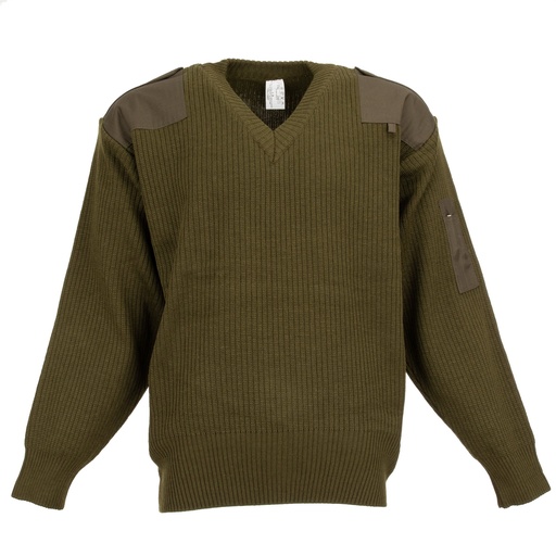 [3020] Italian OD Commando Sweater V-Neck | Unissued