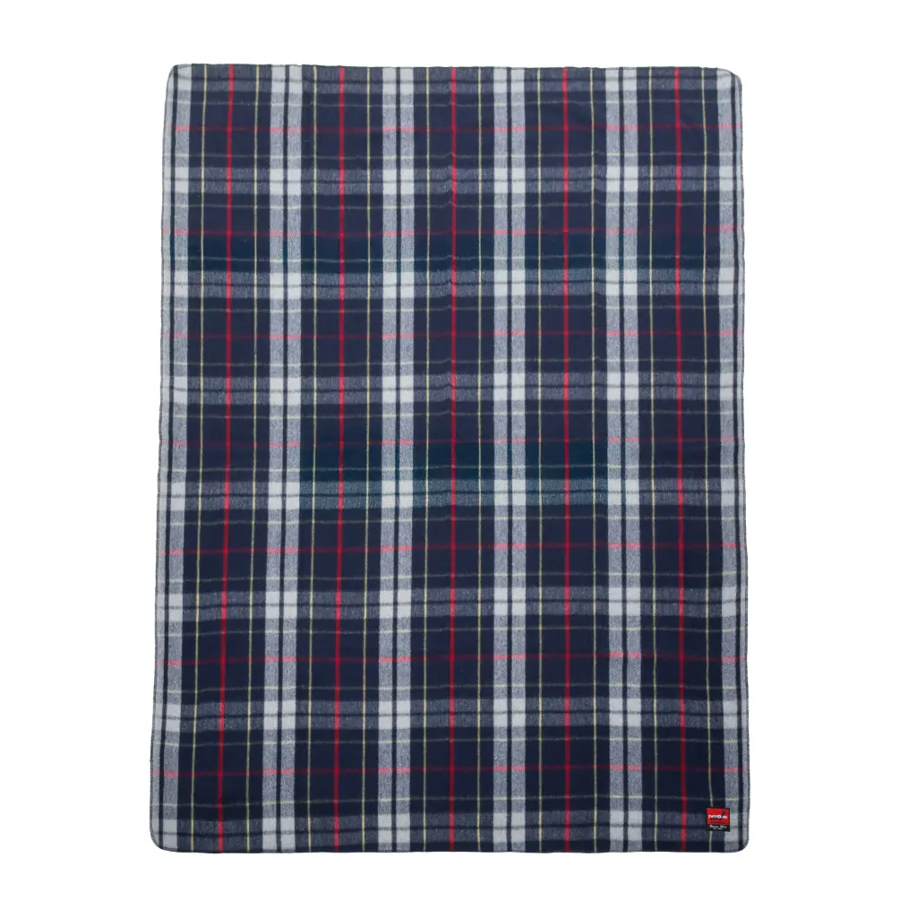 Twilight Classic Wool blanket in navy, red and white plaid