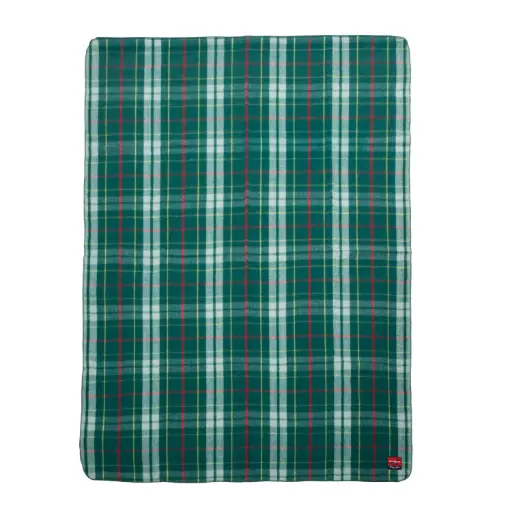 [4111] Emerald Green Classic Wool Blanket  | Plaid Collection