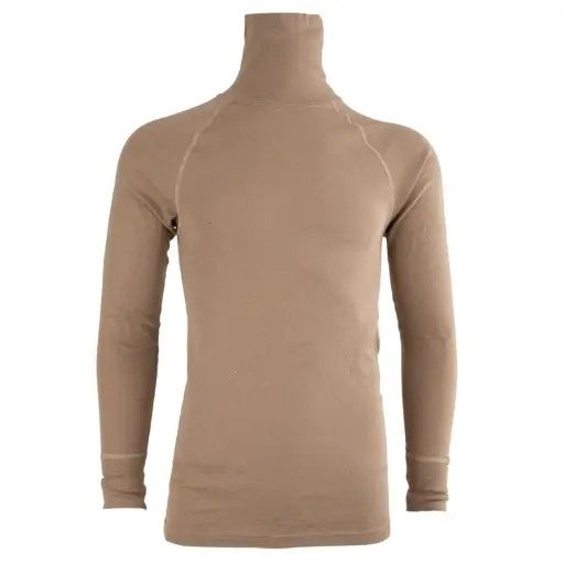 [4776] Dutch Army Brown Long Sleeve Turtleneck | Issued