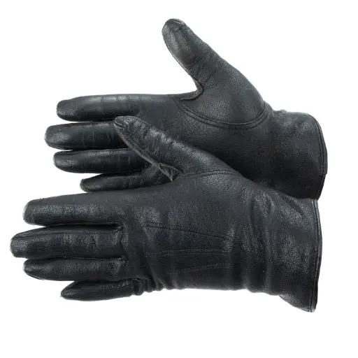 [4824] Dutch Black Leather Gloves | Assorted | Issued