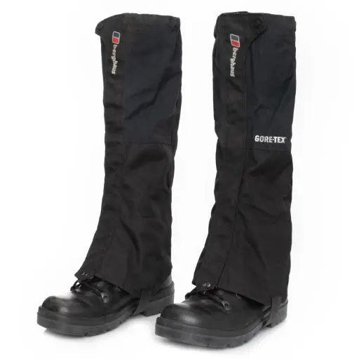 [4896] Berghaus Gaiter Heavy Duty Nylon Black Waterproof | Issued
