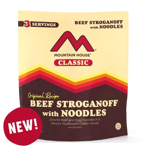 [54-119] Classic Beef Stroganoff with Noodles | Mountain House Freeze Dried Foods