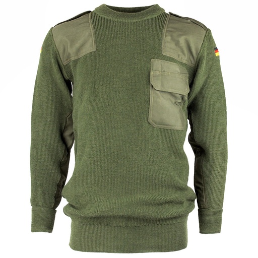 [565] German Army OD Wool Commando Sweater | Unissued