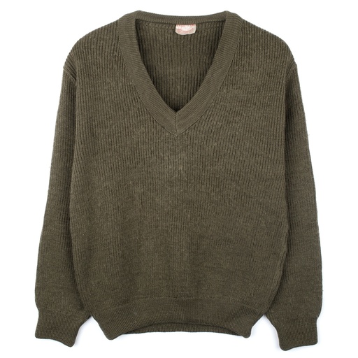[56847] French V-Neck Wool Sweater | Issued