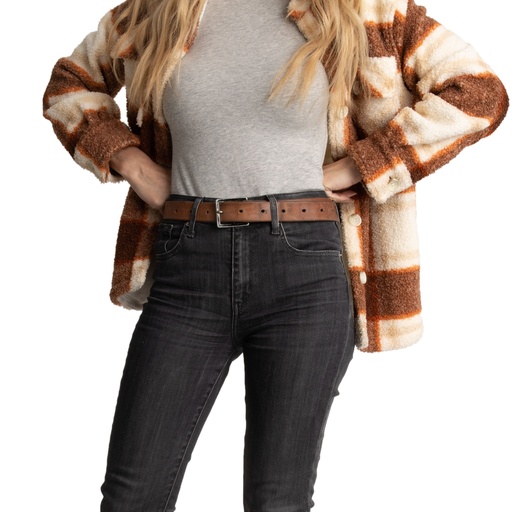 [58106] Swiss Army Brown Vintage Leather Belt | Issued