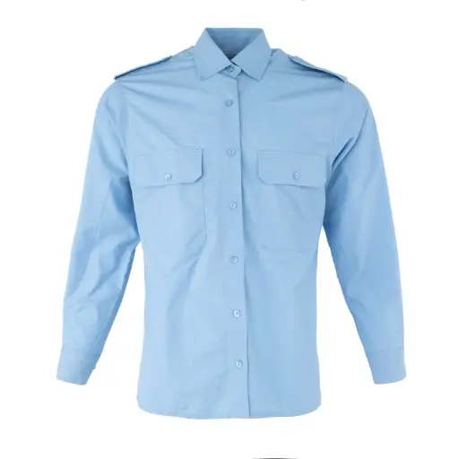 [63633] Dutch Army Sky Blue Long Sleeve BDU Shirt w/ Pockets | Women's | Issued