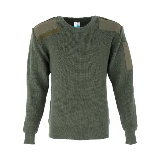 [63652] Dutch OD Crewneck Commando Sweater | Issued