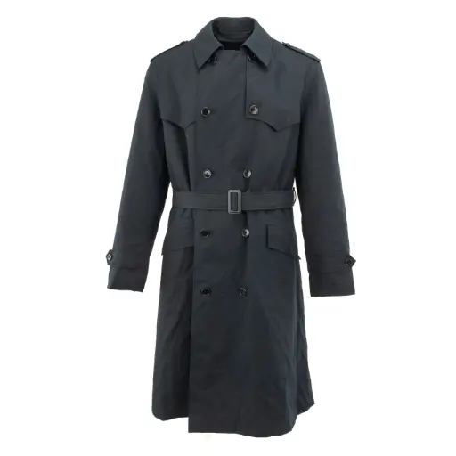 [63671] Dutch Black Trench Coat w/ Liner | Issued 