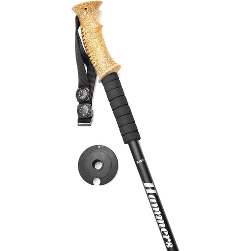 [HP5BK] Telescope Hiking Stick w/Cork Handle