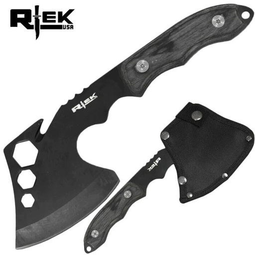 [RT 1389] 10" Survival Hatchet w/ Wooden Handle & Carry Sheath | RTEK  