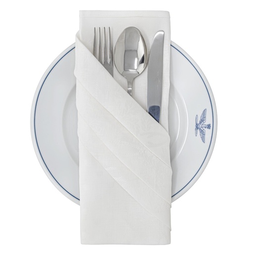 [2741] Italian Air Force White Linen Napkins | Unissued