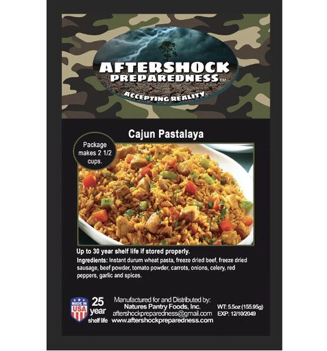 [8025] Cajun Pastalaya | 1 Pouch | Aftershock Preparedness
