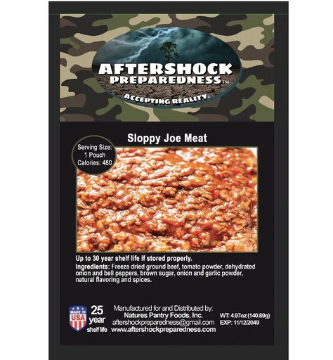 [8022] Sloppy Joe Meat | 1 Pouch | Aftershock Preparedness