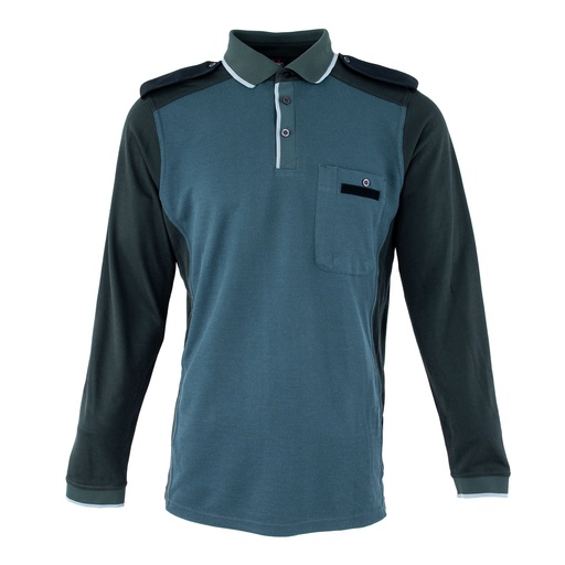 [63634] Dutch Blue & Green Long Sleeve Polo Shirt | Issued